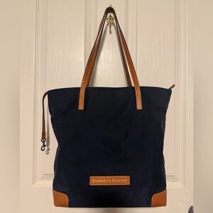 DOONEY & BOURKE EVERYDAY NYLON LEATHER SHOULDER TOTE, EUC